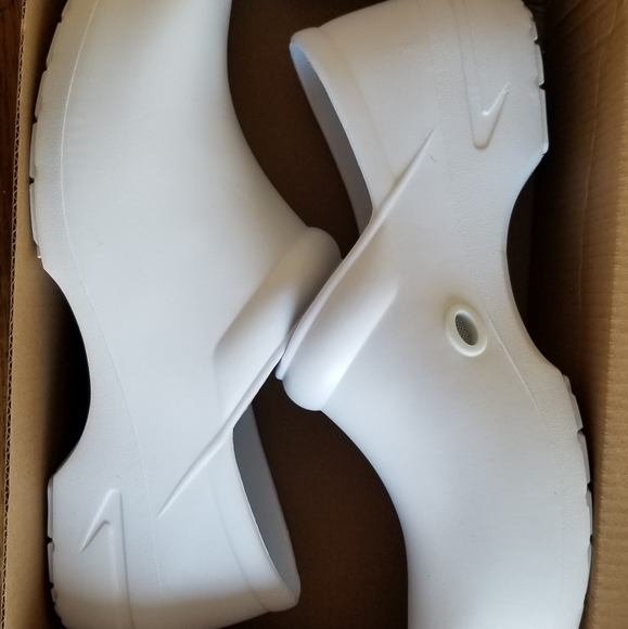Shoes - NEW Anywear Guardian Angel Closed Toe Slip On White Nursing Clogs